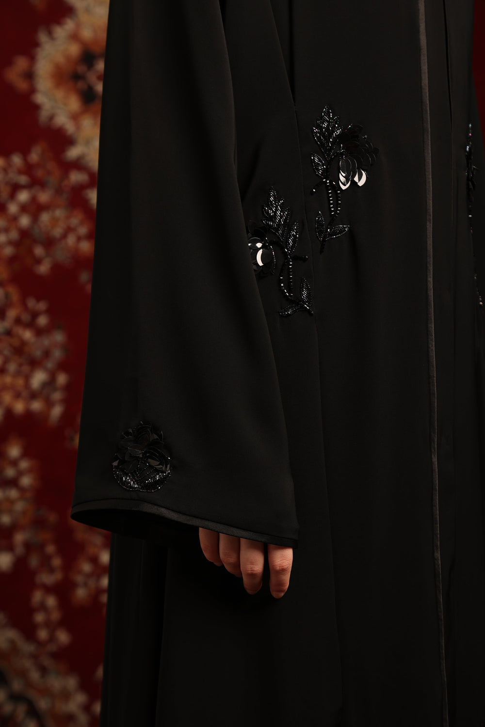 Embellished Pleat Abaya