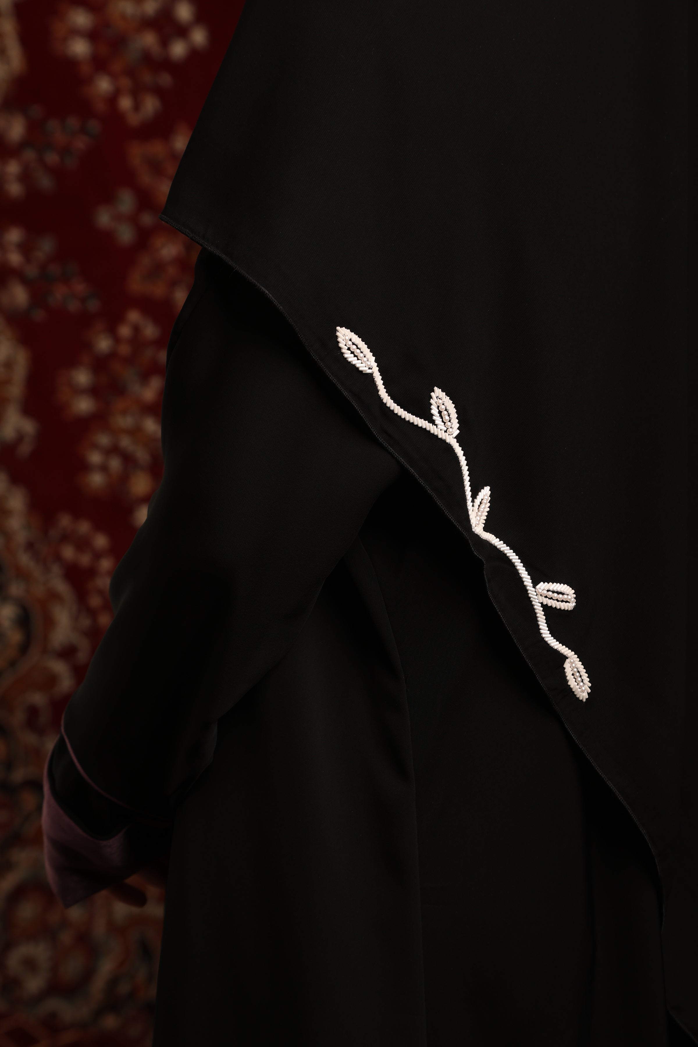 Asymmetric Embellished Abaya
