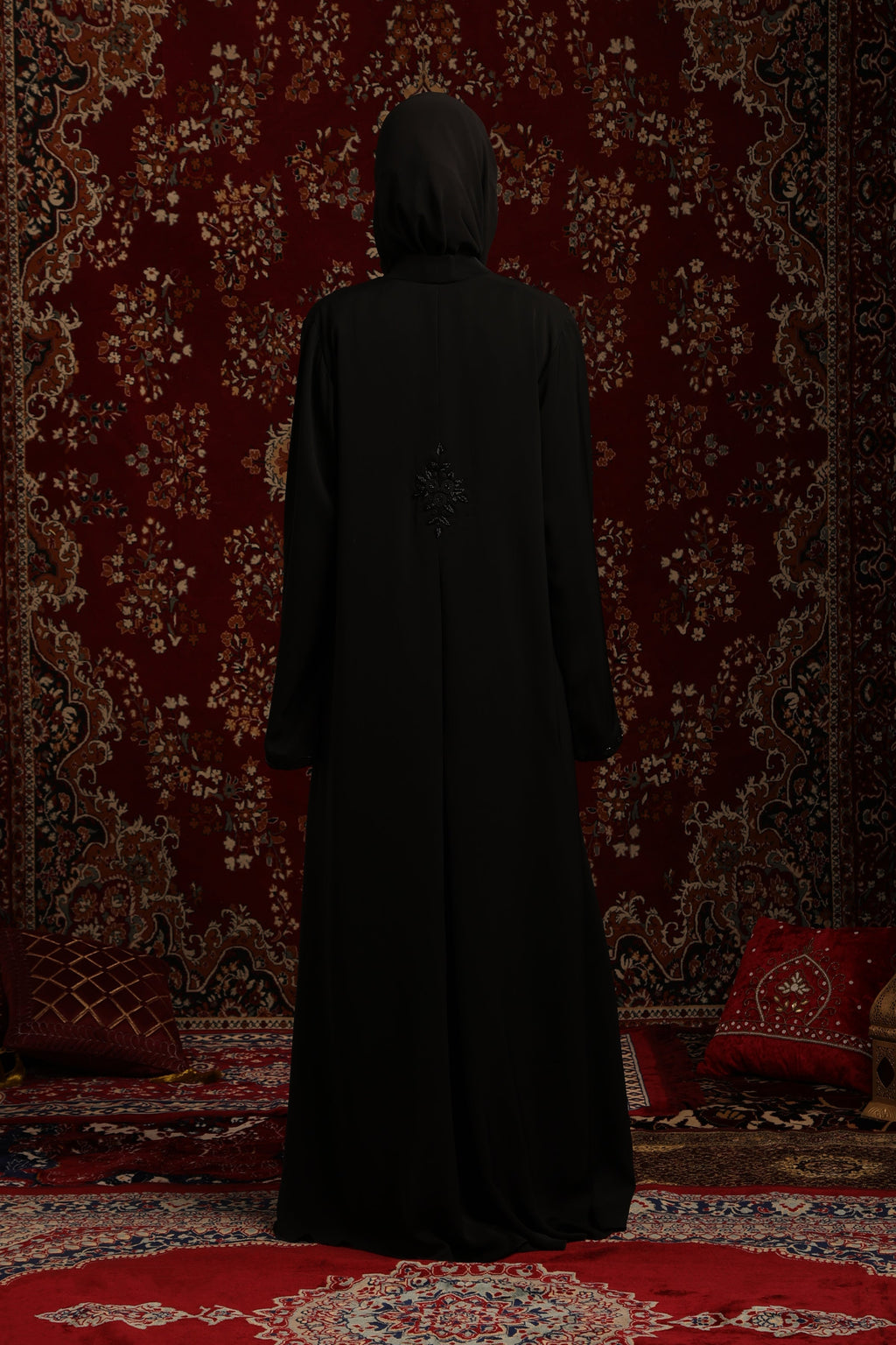 Embellished Inverted Pleat Abaya
