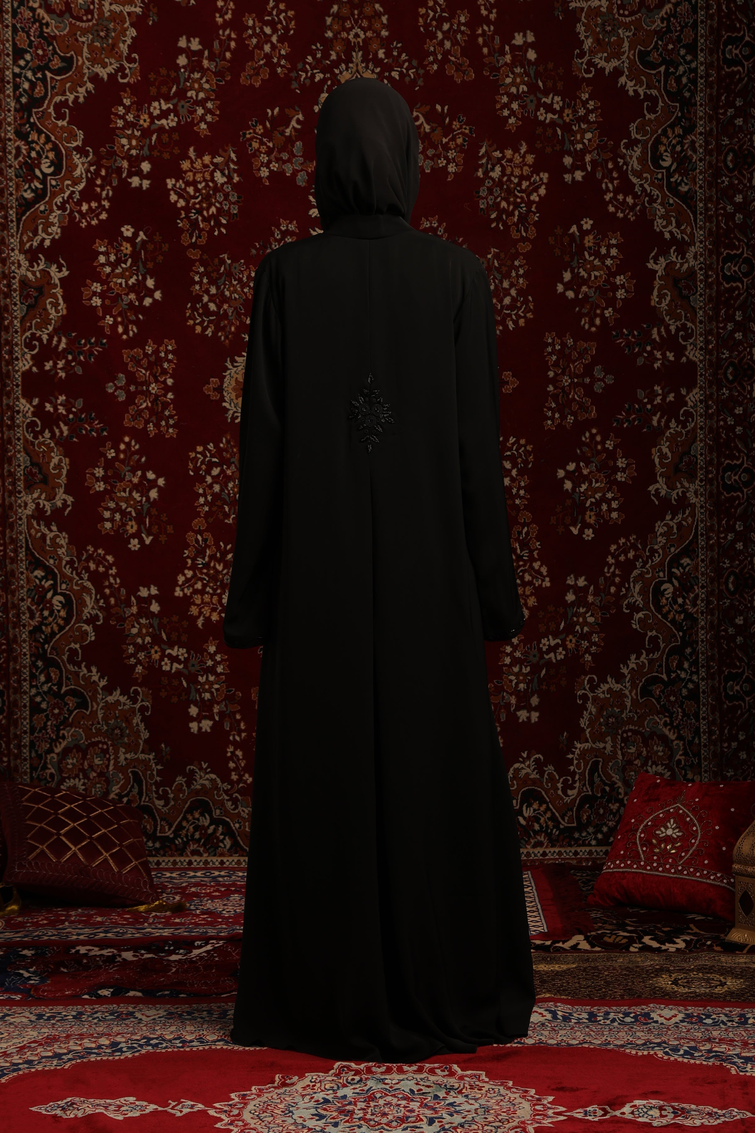 Embellished Inverted Pleat Abaya