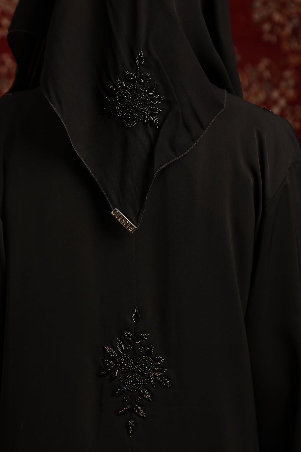 Embellished Inverted Pleat Abaya
