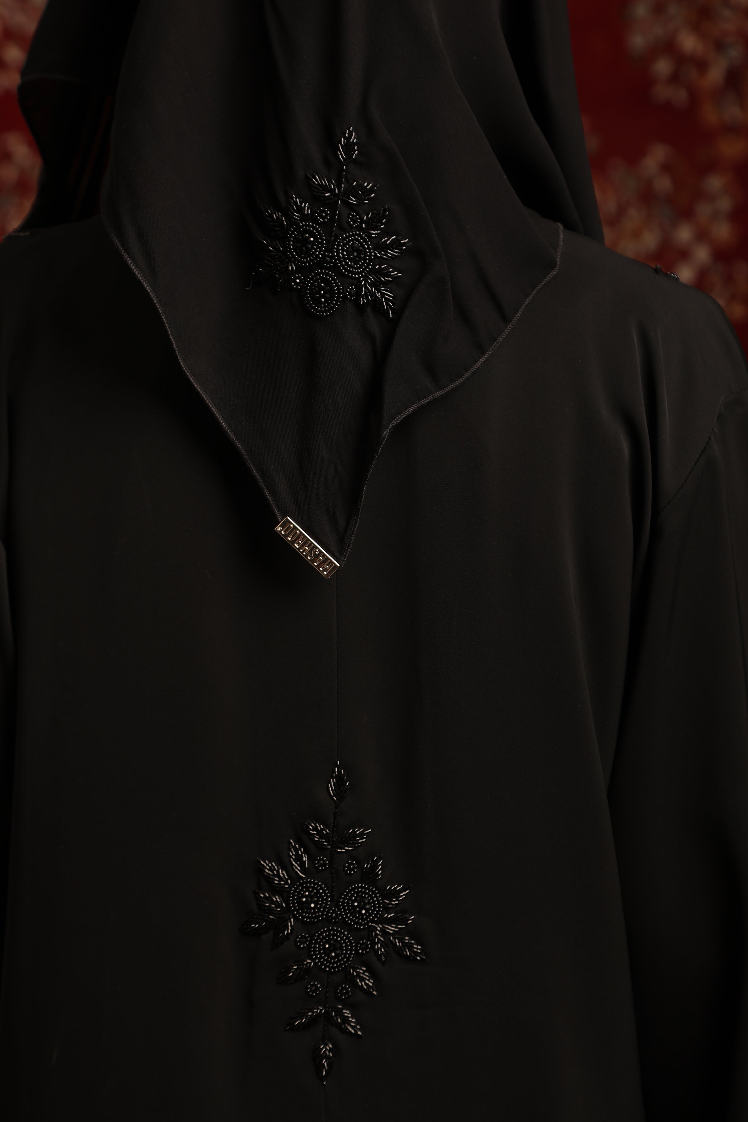 Embellished Inverted Pleat Abaya