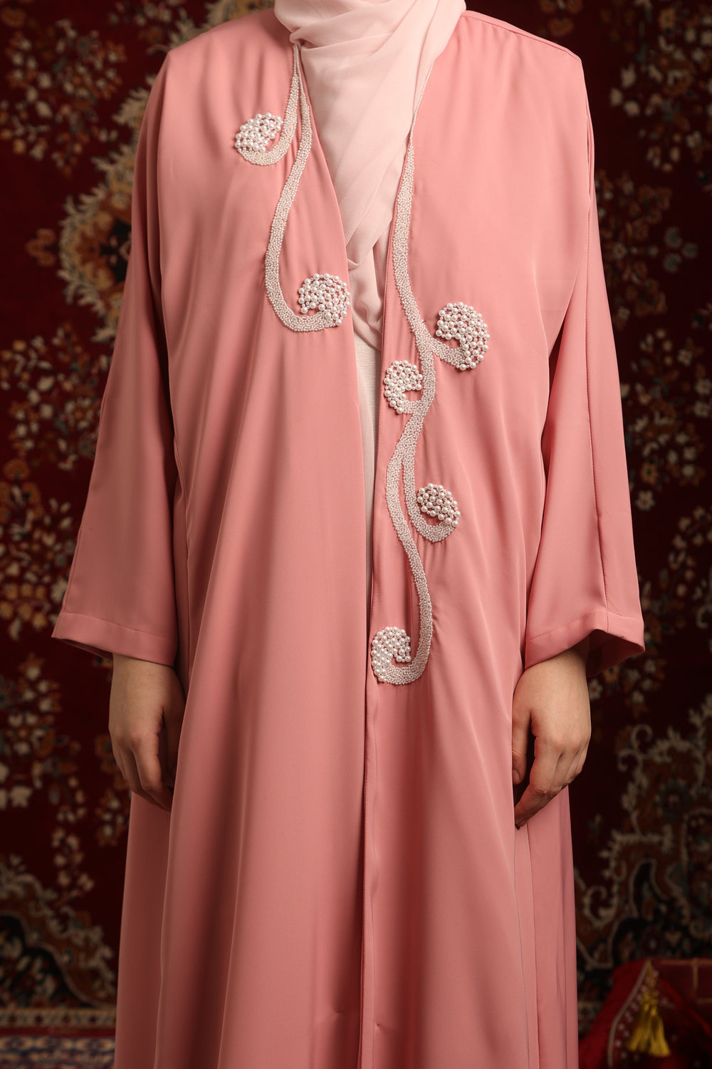 Pearl Embellished Kaftan Set