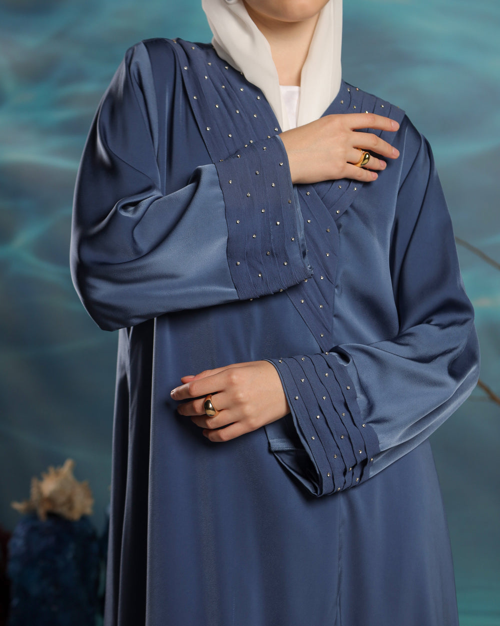 Aequora Abaya | Dusky Blue