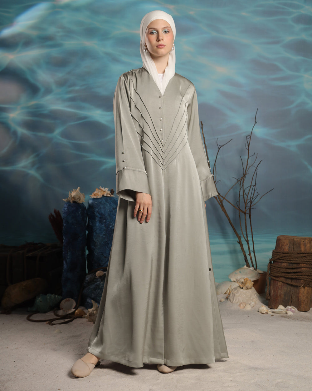 Calma Abaya | Pastel Green