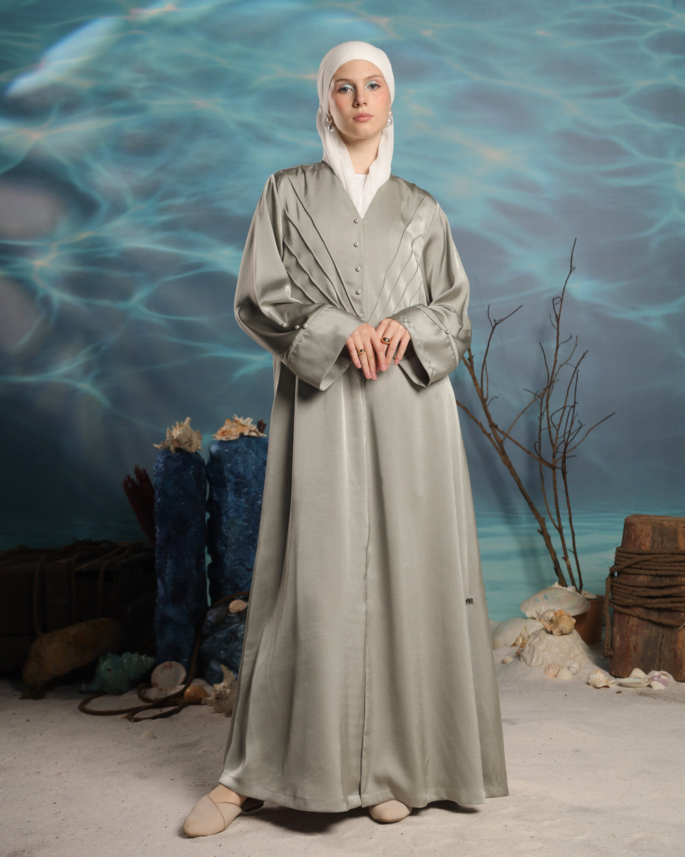 Calma Abaya | Pastel Green