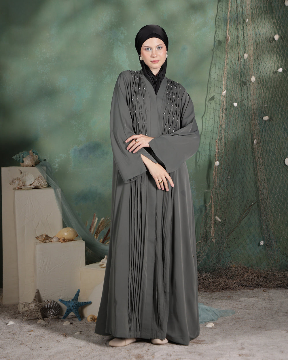 Estrella Abaya | Dark Sage Green