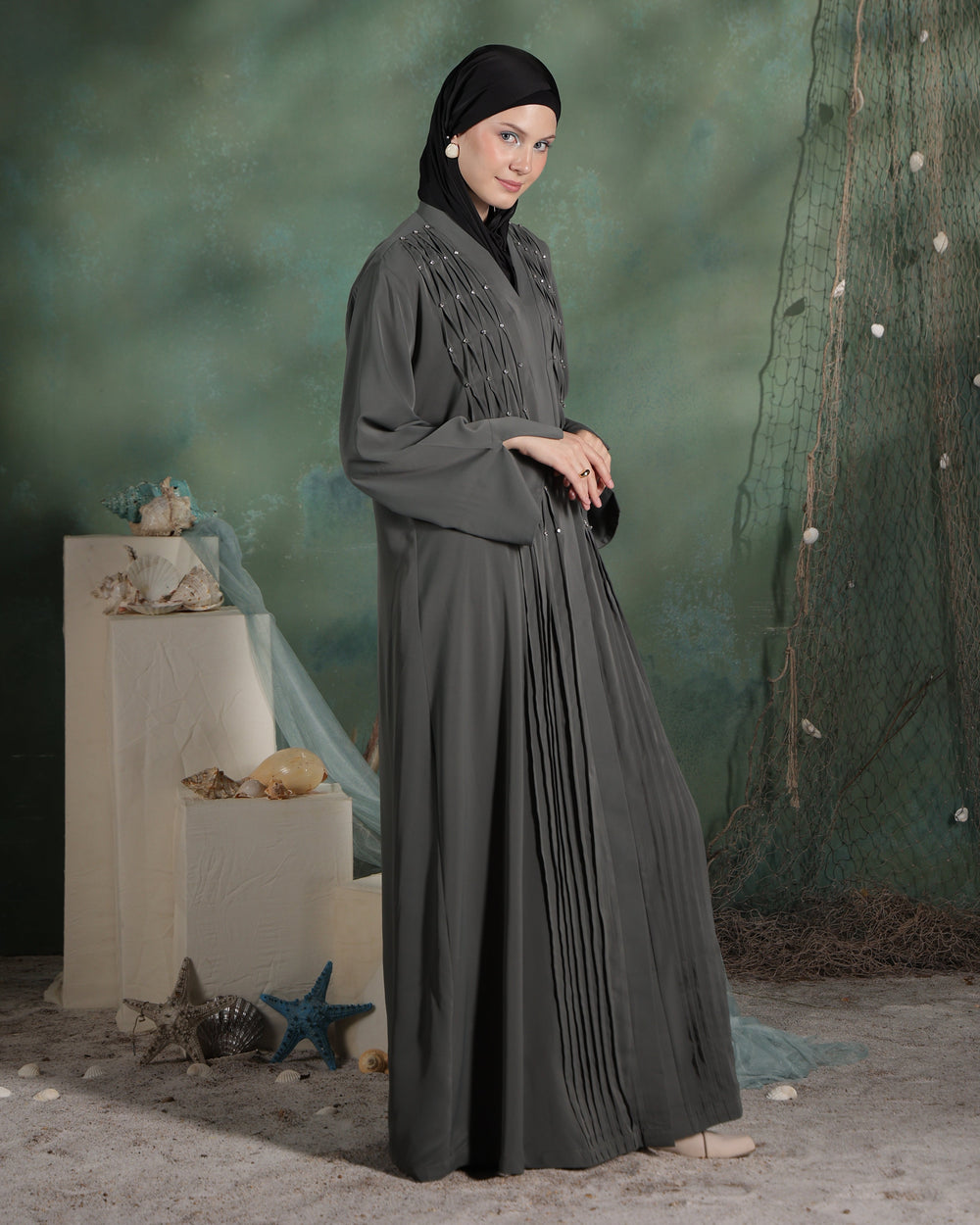 Estrella Abaya | Dark Sage Green