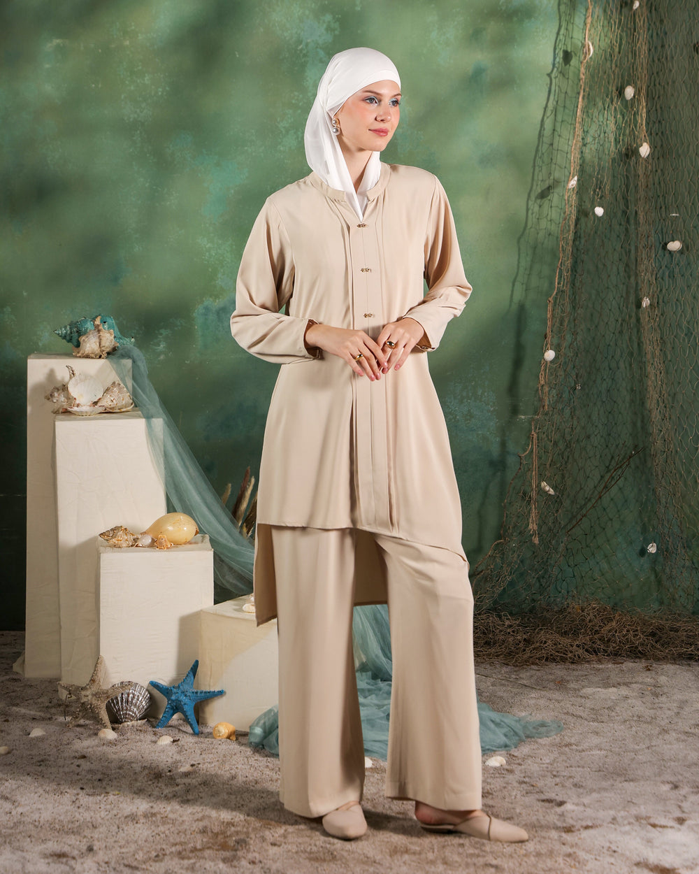 Asami Co-Ord Set | Light Beige