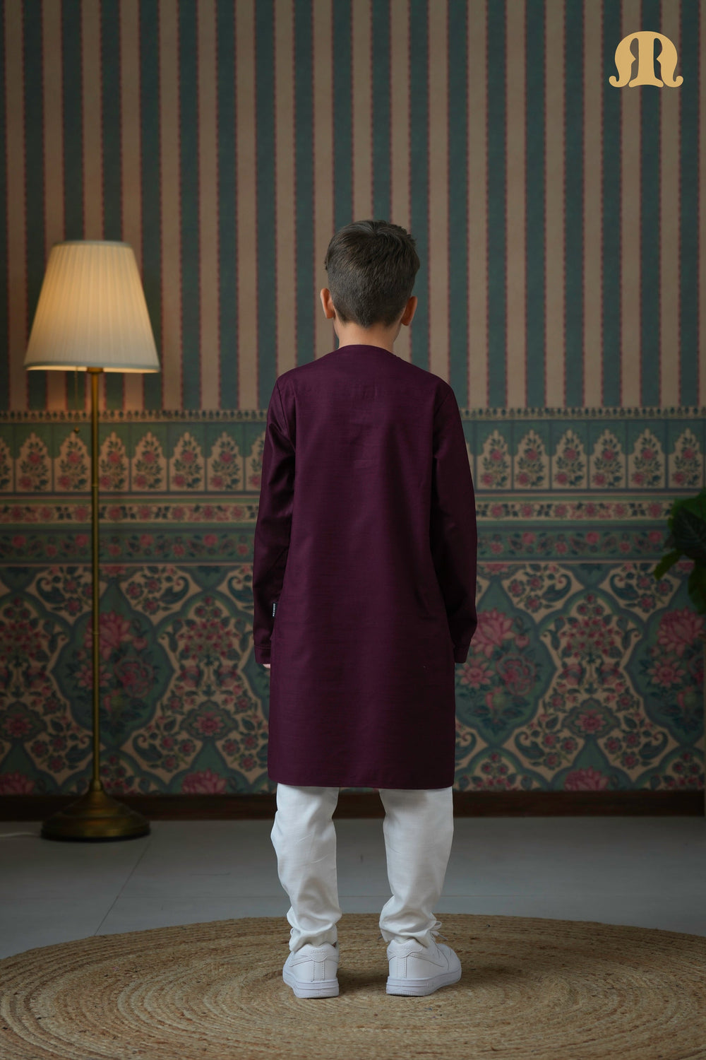 Emrati Kurta Set Maroon For Kids
