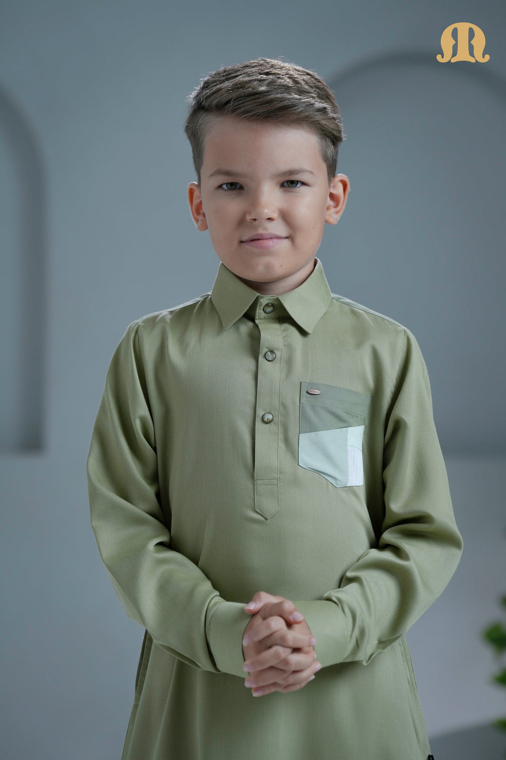Logi L Green Thobe For Boys