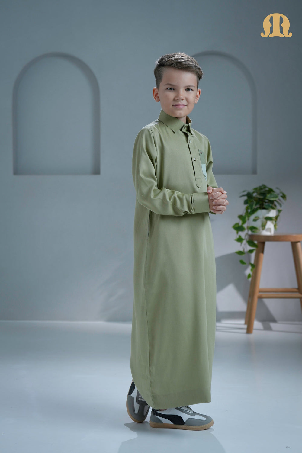 Logi L Green Thobe For Boys