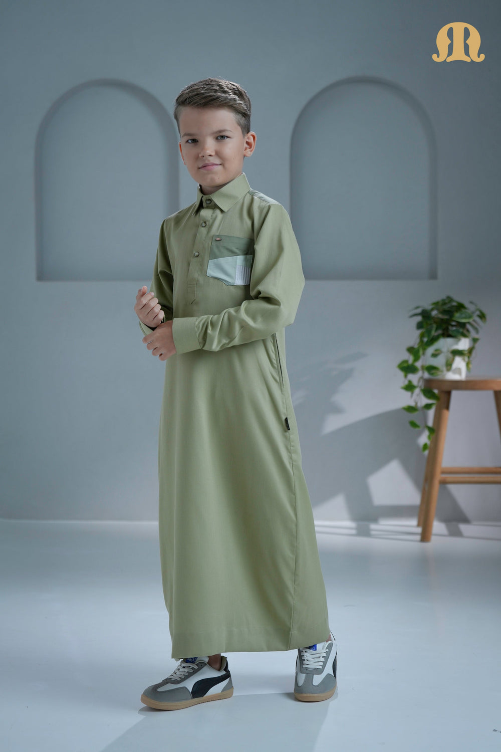 Logi L Green Thobe For Boys