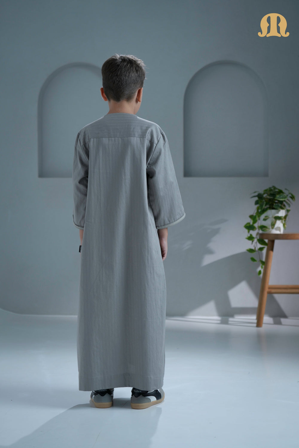 Zagora Grey Moroccan Thobe For Boys