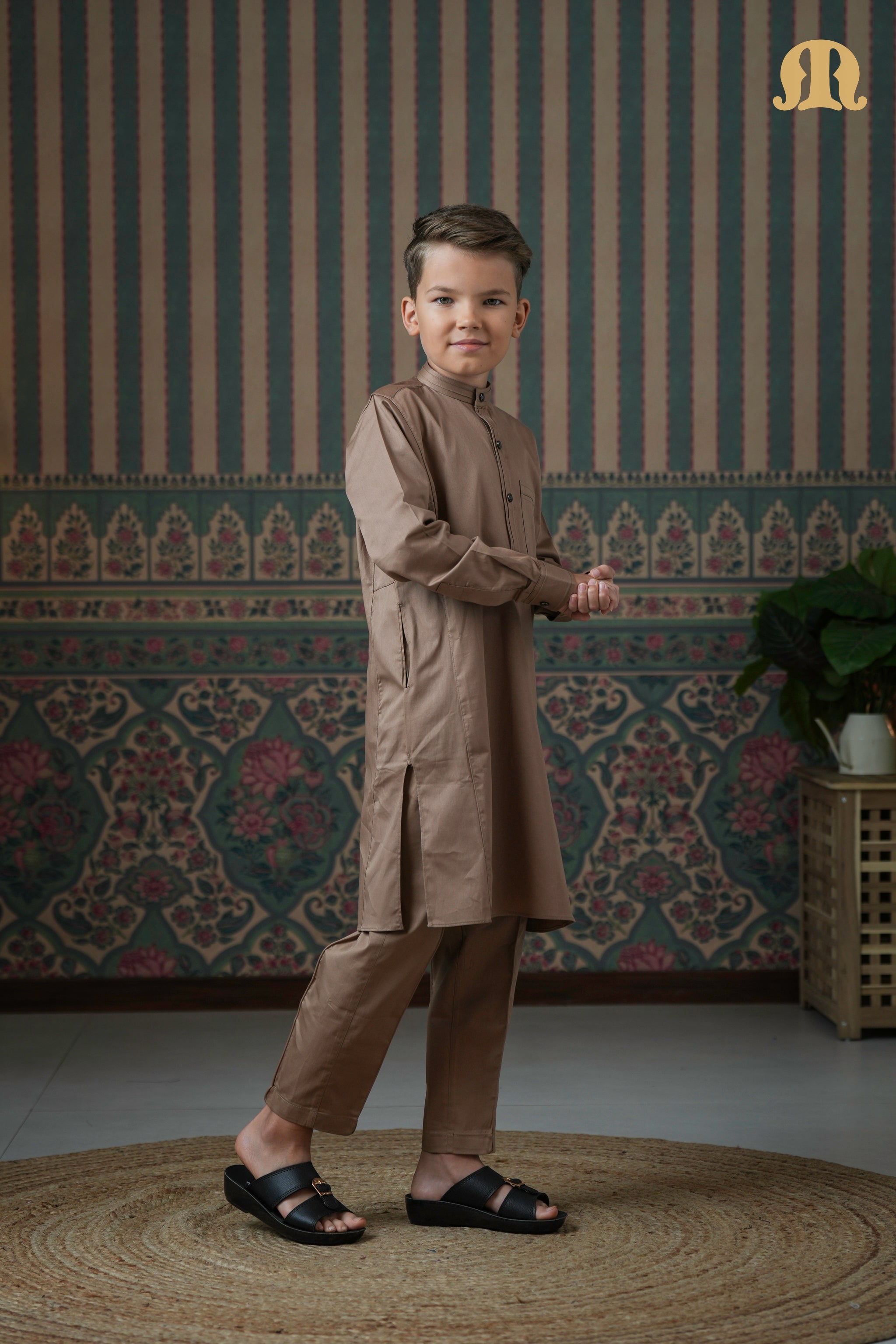 Terfi Kali Kurta Brown 2.0 For Kids