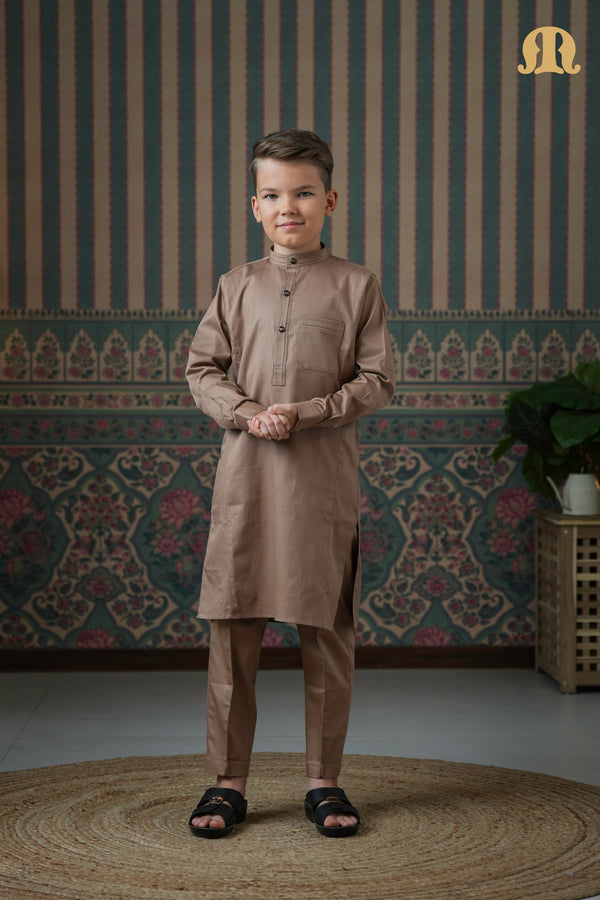 Terfi Kali Kurta Brown 2.0 For Boys