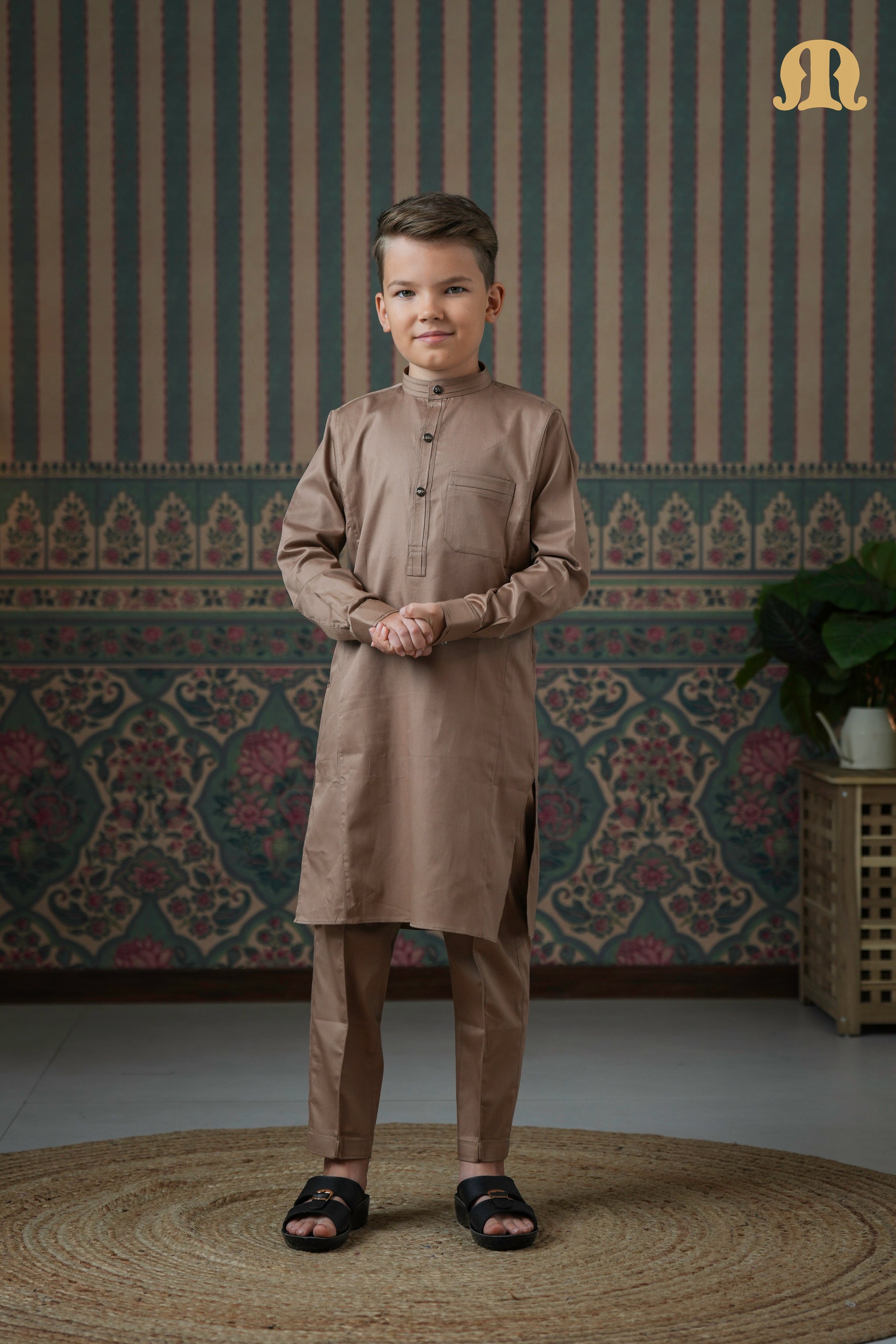 Terfi Kali Kurta Brown 2.0 For Kids