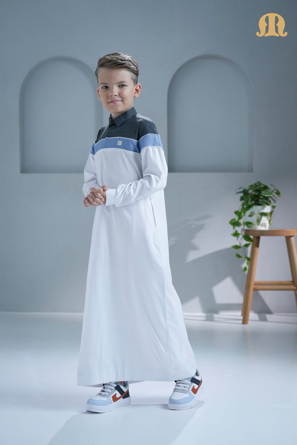 Belloumi White Thobe for Kids