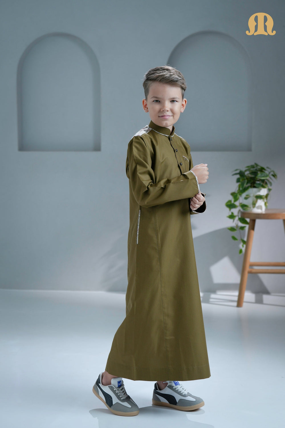 Tinmer Brown Thobe For Boys