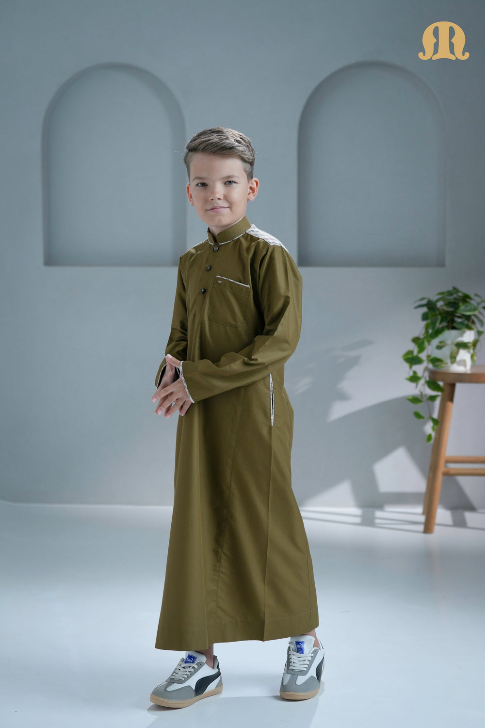 Tinmer Brown Thobe For Boys