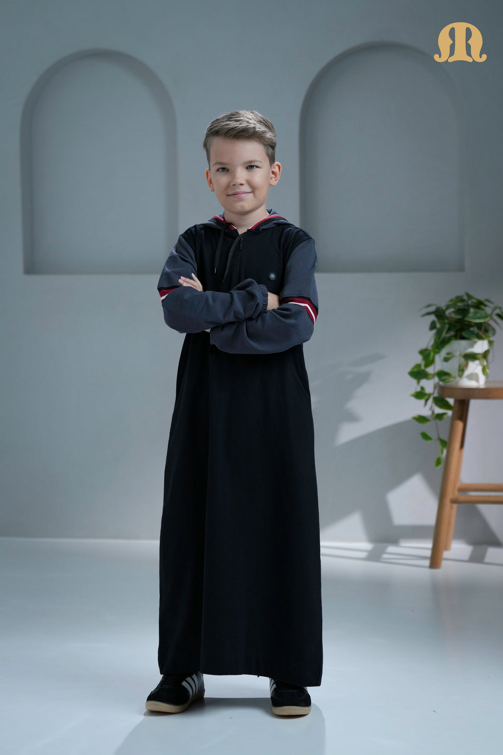 Fontaine Knitted Hoodie Thobe For Boys