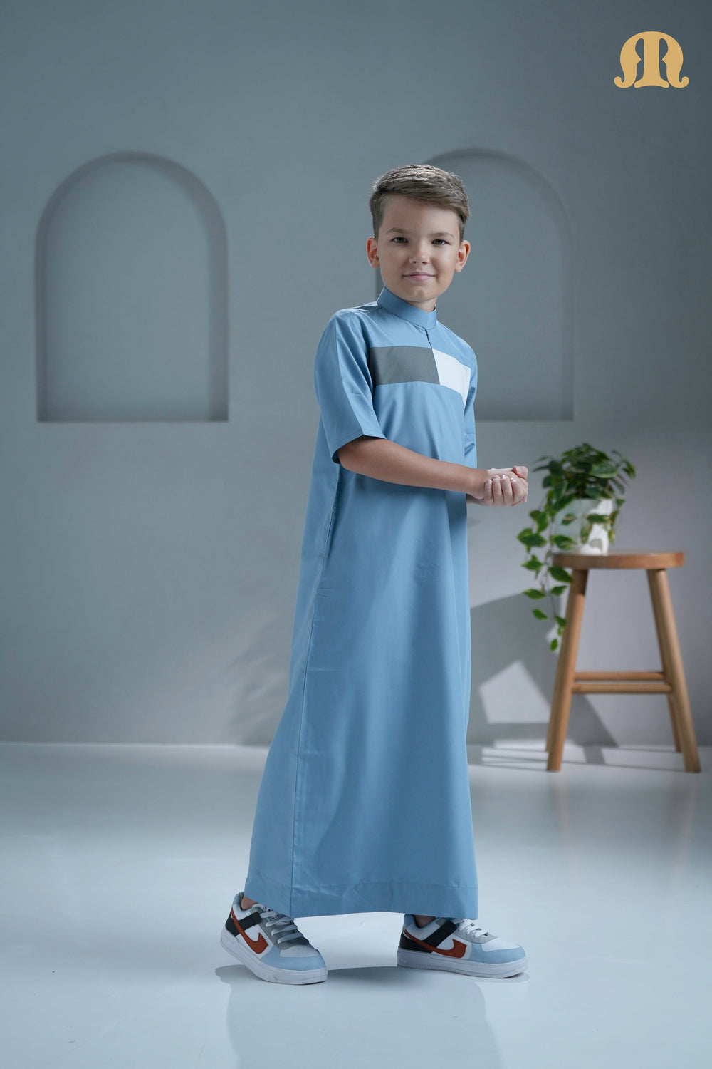Kostas Half Sleeve Thobe For Boys