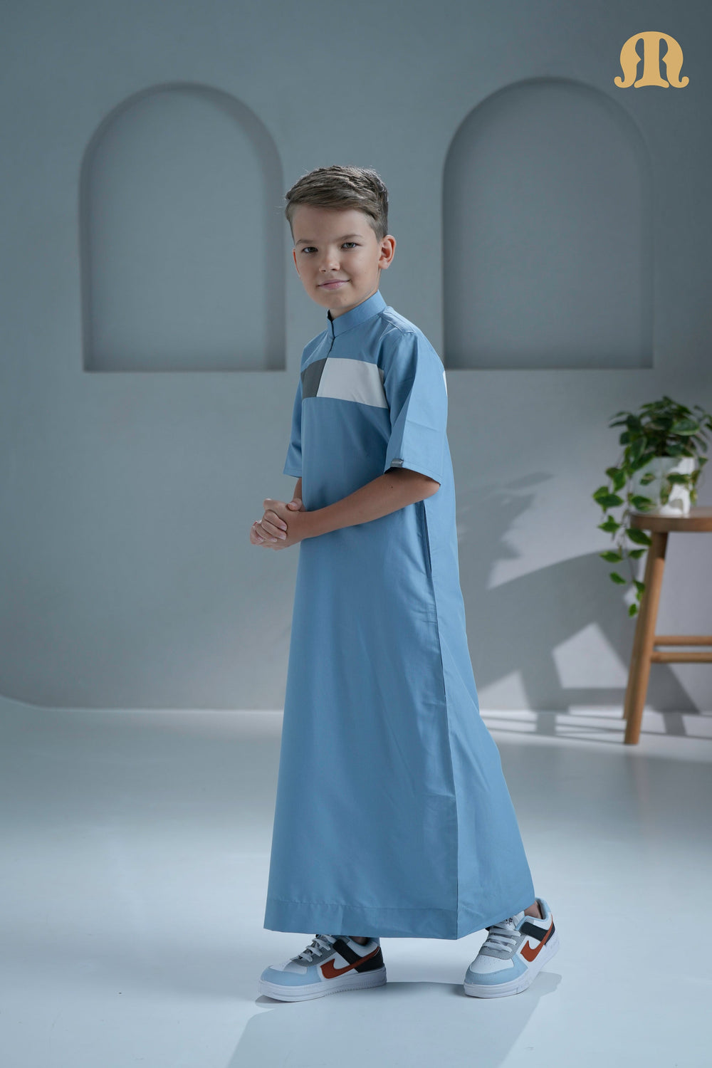 Kostas Half Sleeve Thobe For Boys
