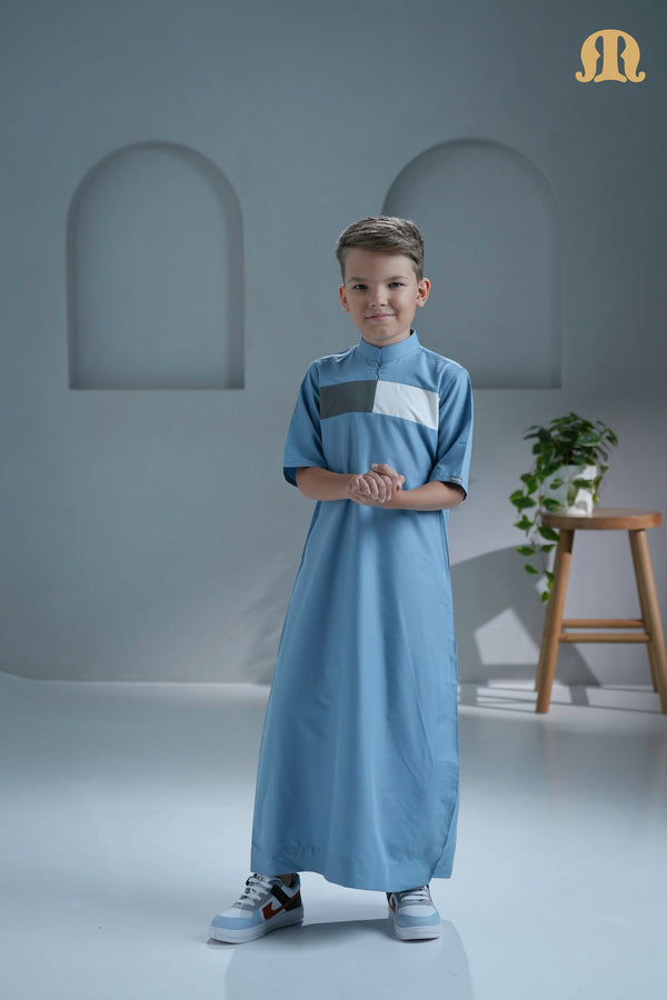 Kostas Half Sleeve Thobe For Boys