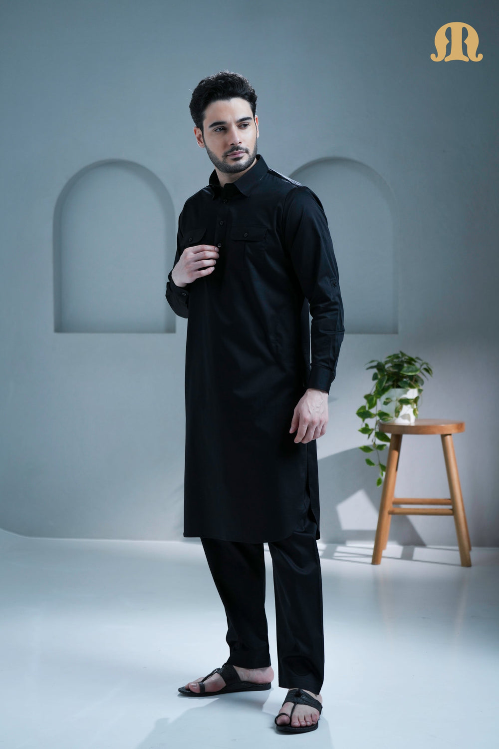 Tunban Pathani Black for Men