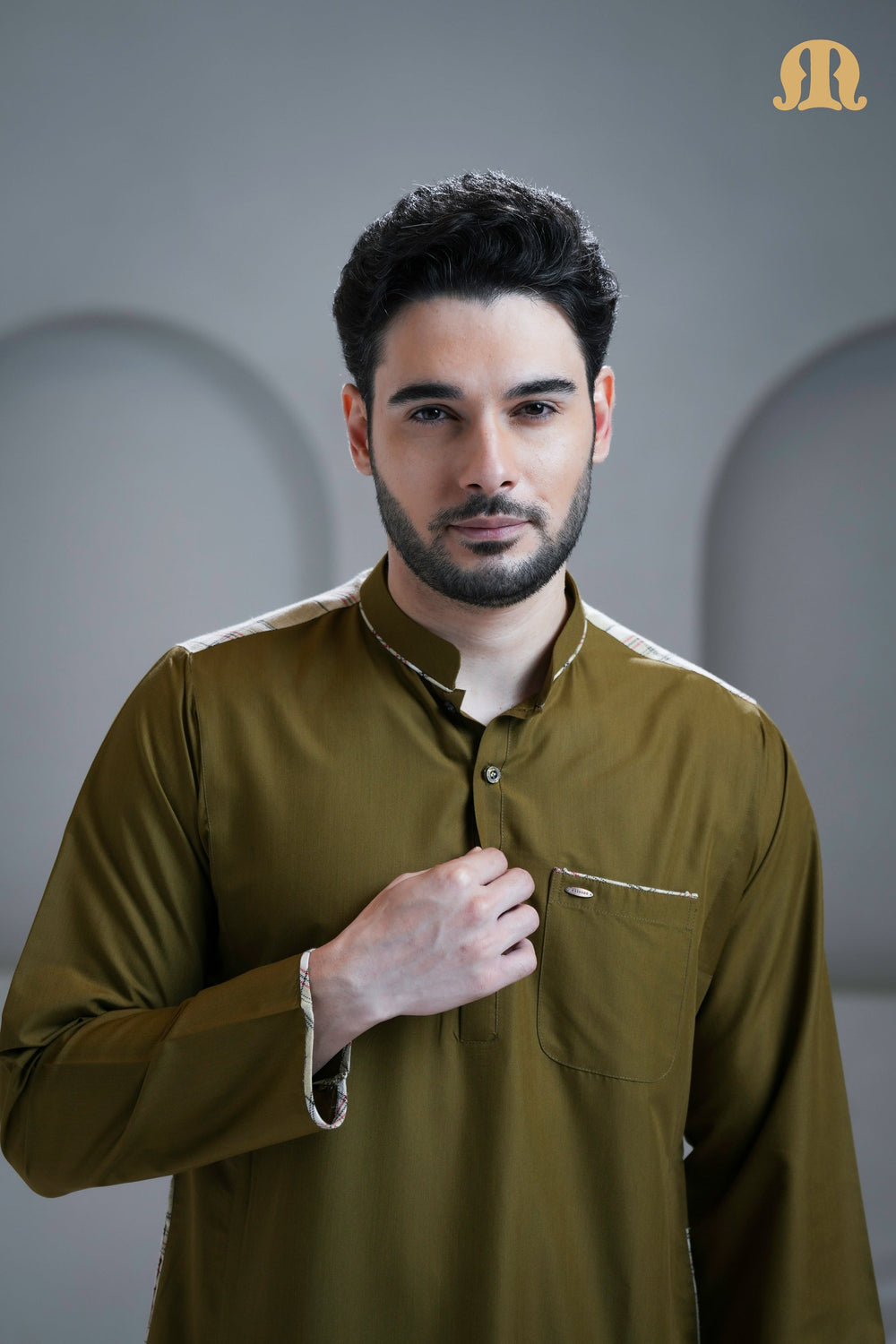 Tinmer Brown Thobe For Men