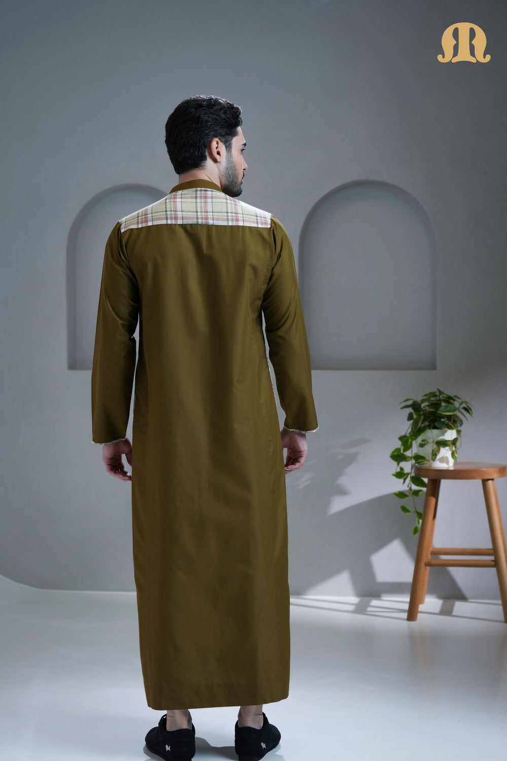 Tinmer Brown Thobe For Men