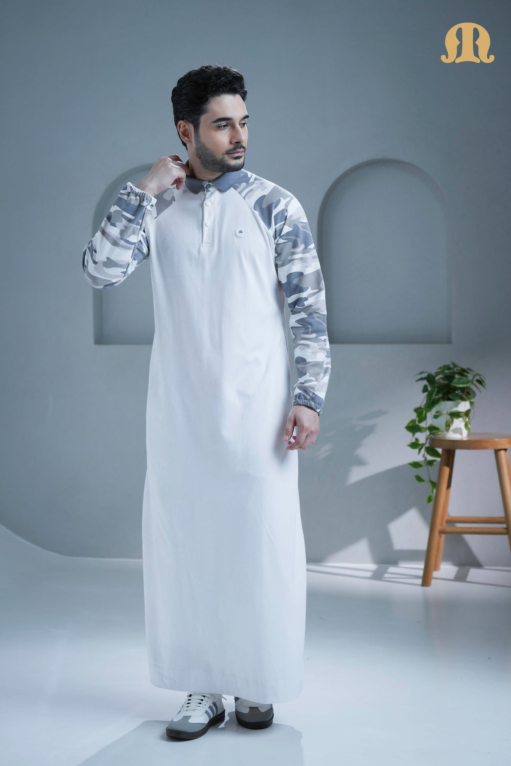 Ordu White Knitted Thobe For Men