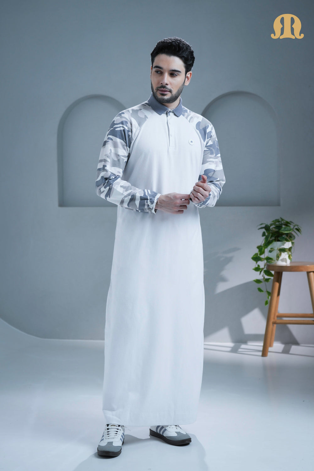 Ordu White Knitted Thobe For Men