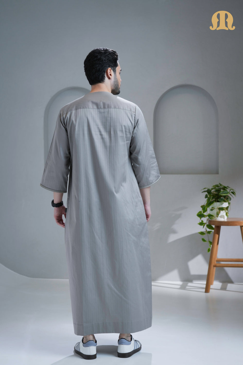 Zagora Grey Moroccan Thobe For Men