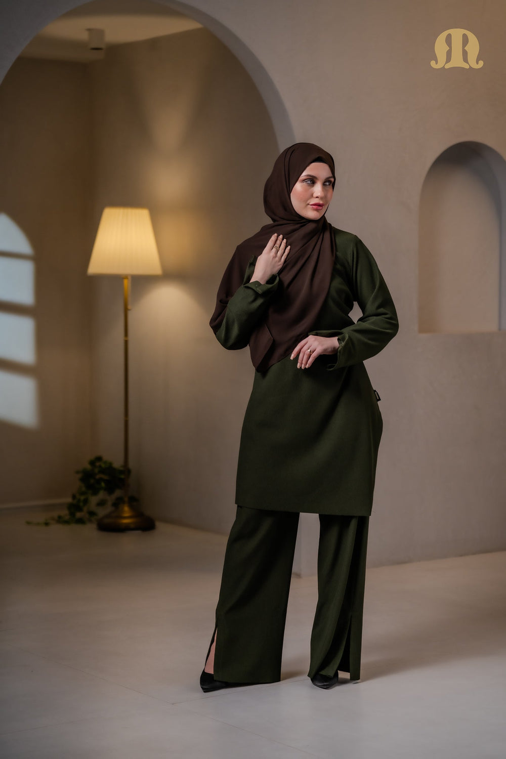 Gunluk knitted Co-ord Set Green