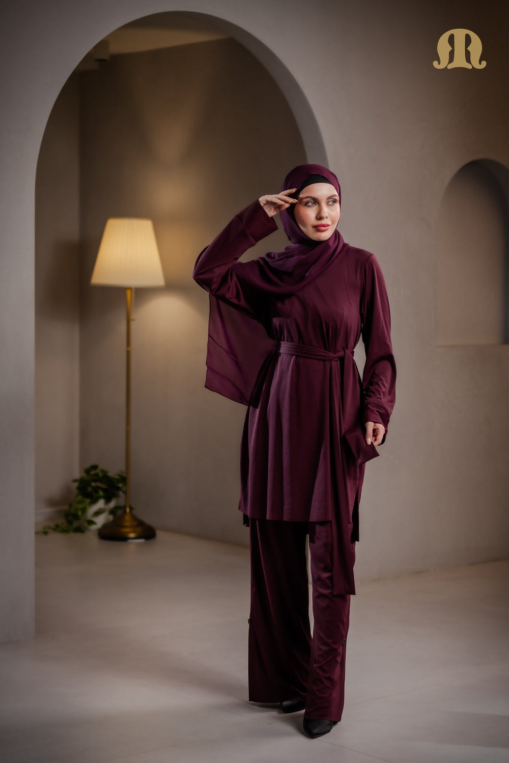 Kestane Co-Ord Set Maroon