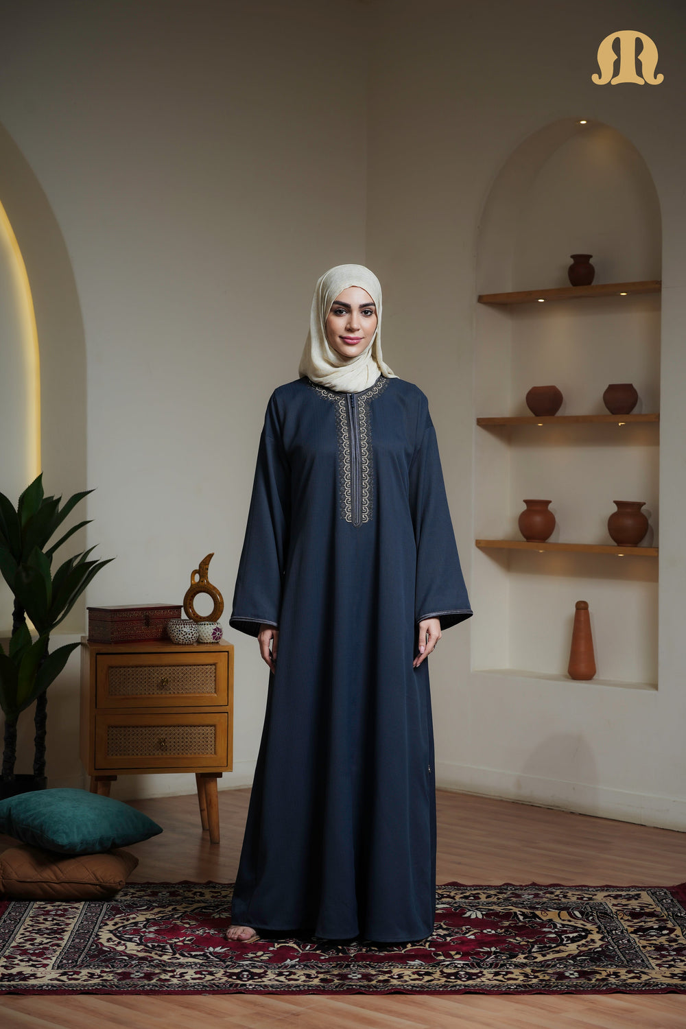 Navy Maksur Moroccan Abaya