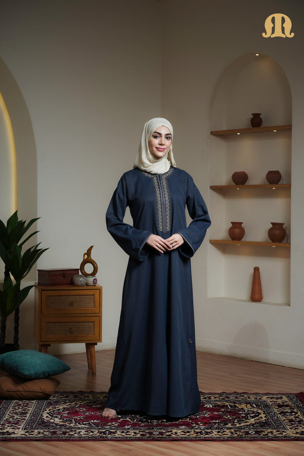 Navy Maksur Moroccan Abaya