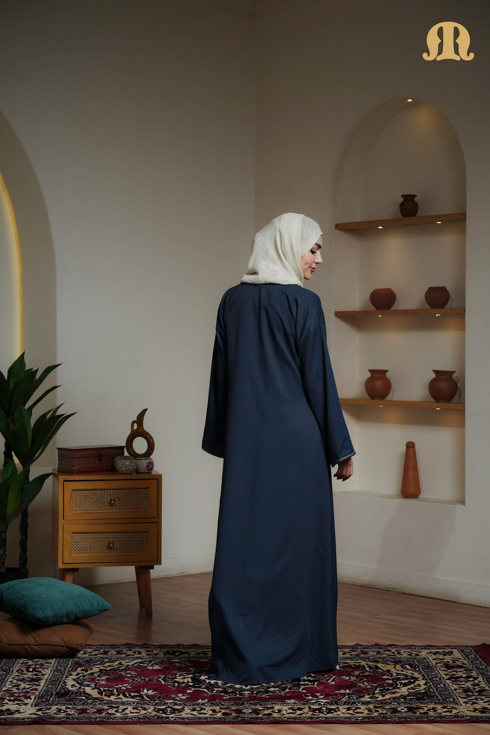 Navy Maksur Moroccan Abaya