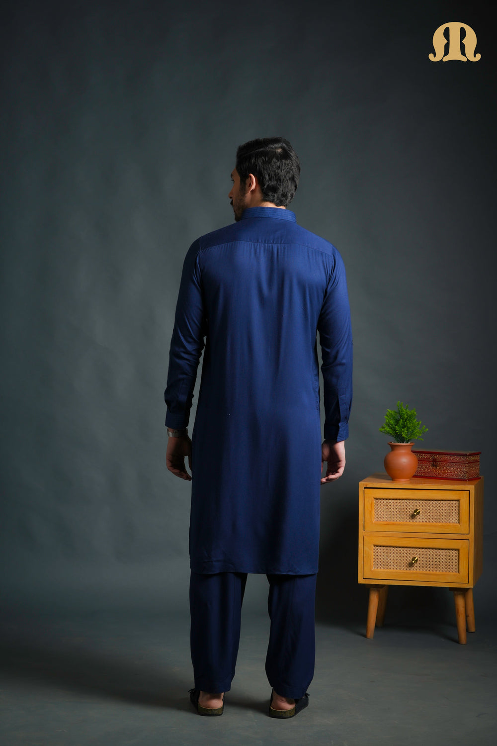 Kikan Blue Pathani Set Men