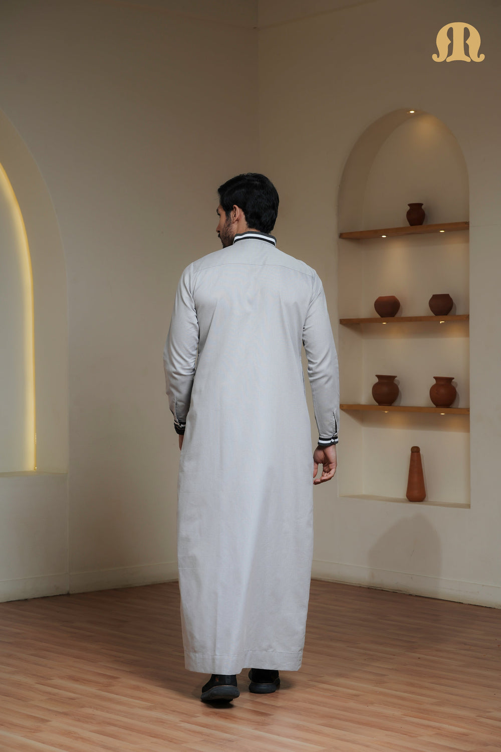 Grey Wenig Thobe Mens