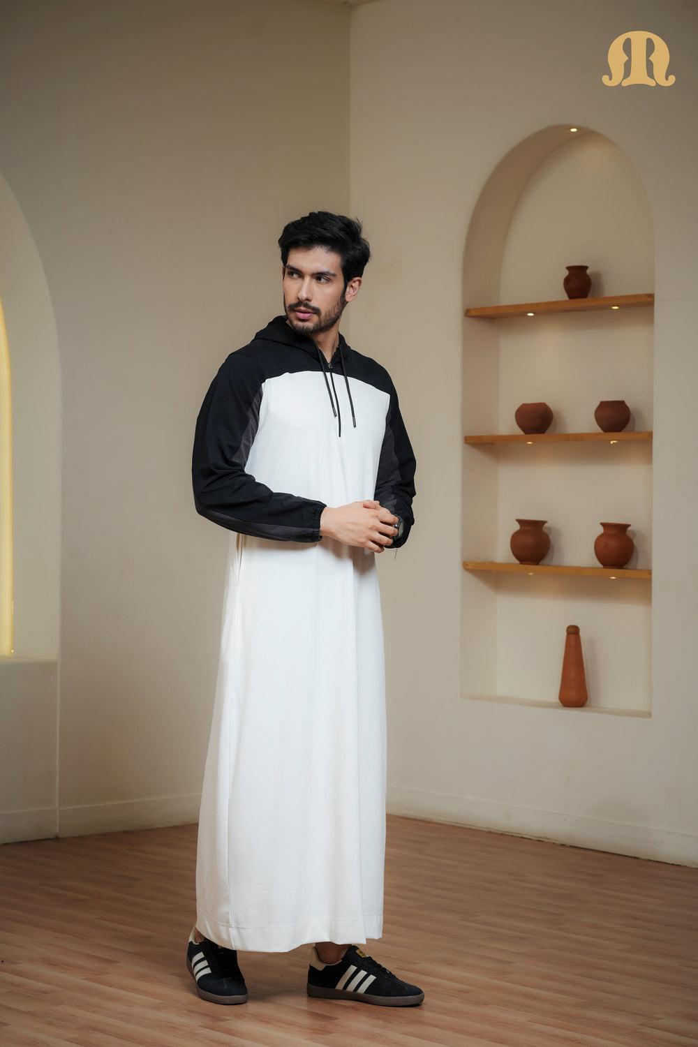 Gymnos Hoody Knitted Thobe Mens