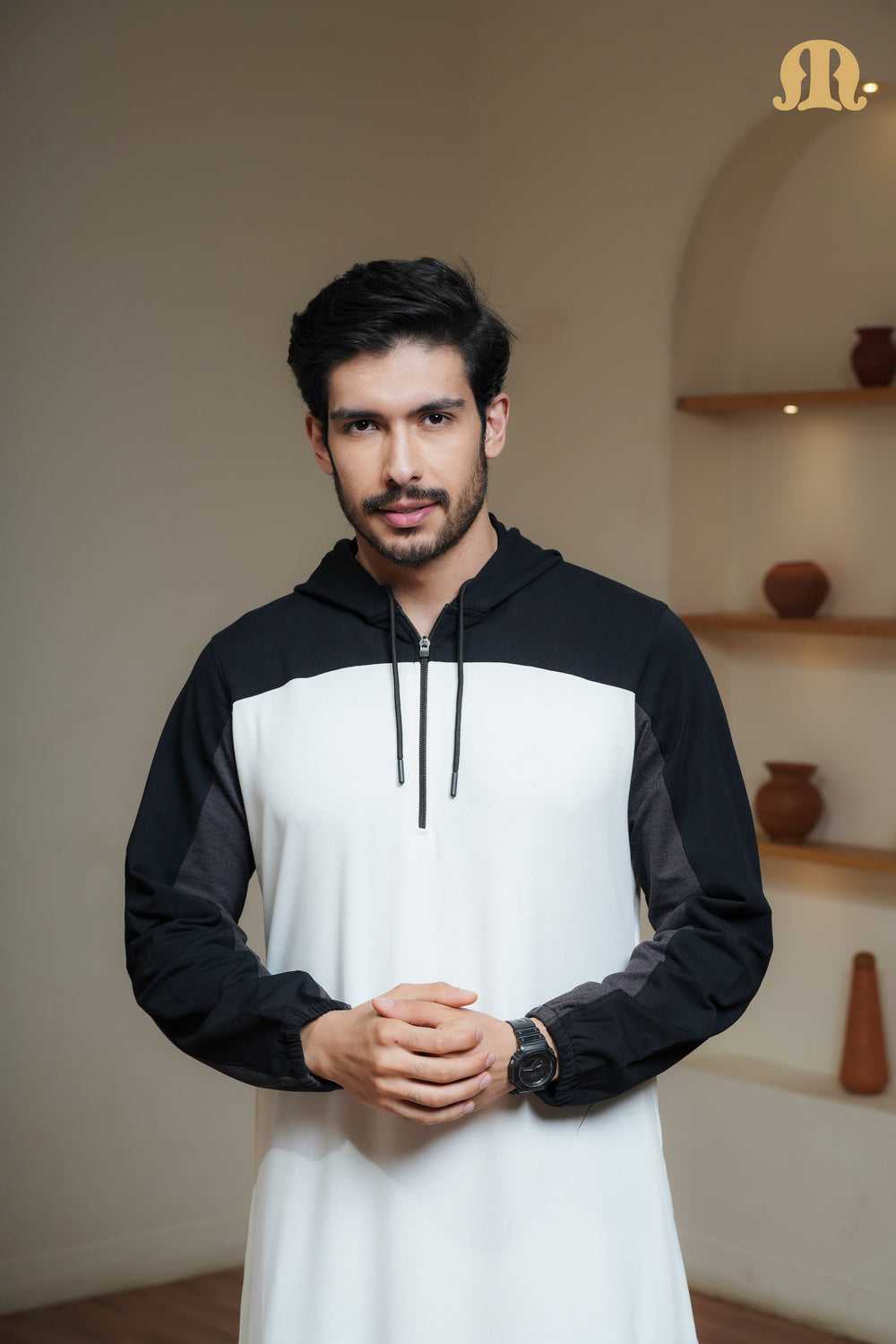Gymnos Hoody Knitted Thobe Mens