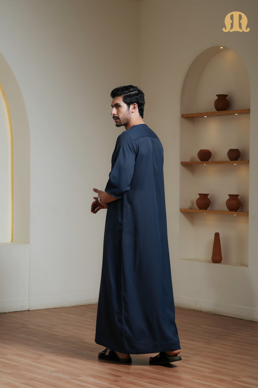 Navy Maksur Moroccan Thobe Mens
