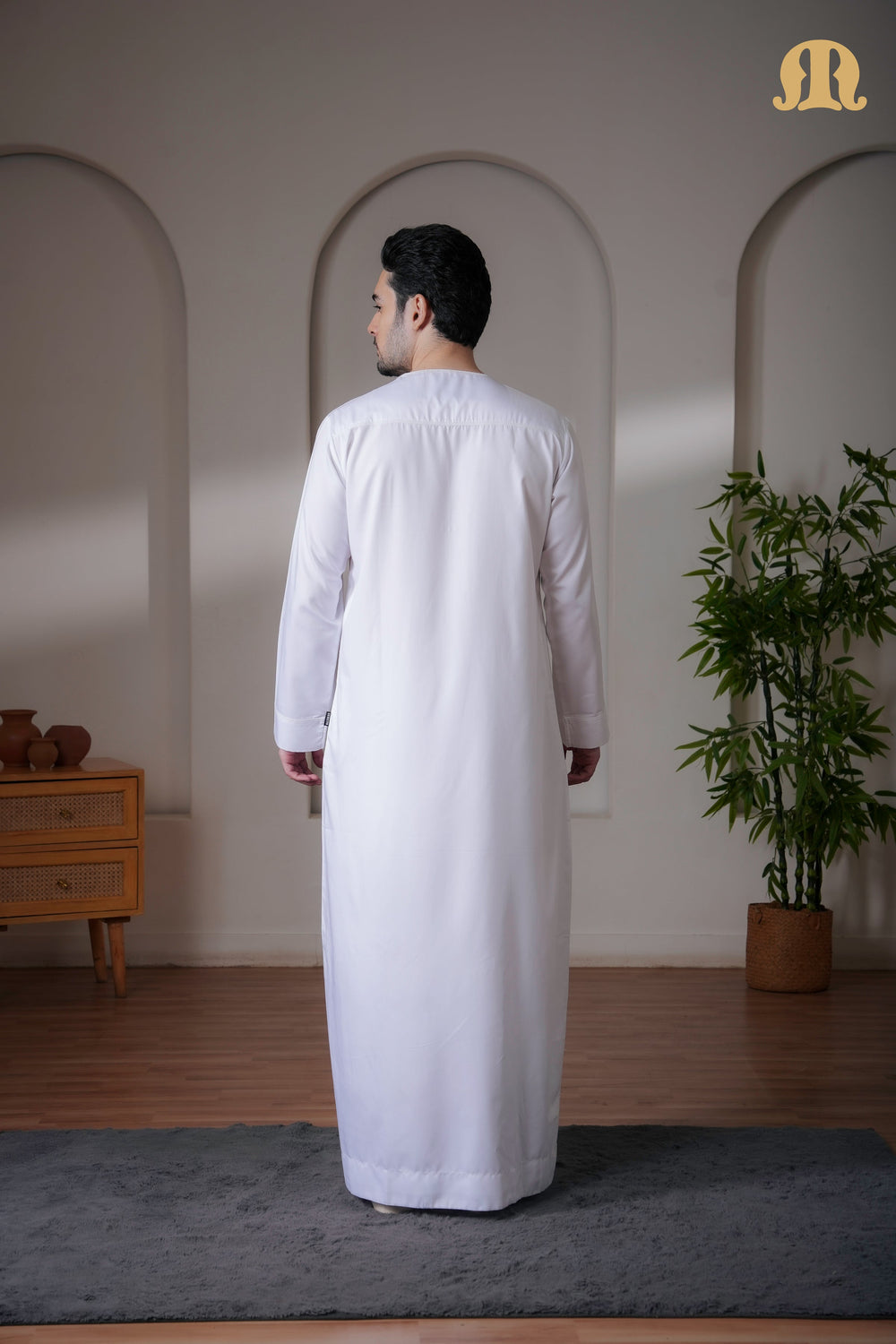 Kurvig Omani 2.0 White Thobe Mens