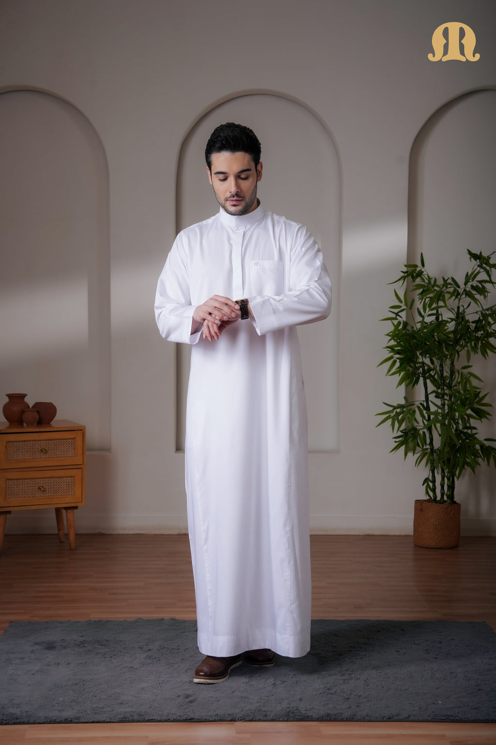 Kurvig Saudi 2.0 White Thobe Mens