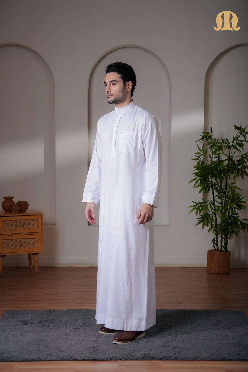 Kurvig Saudi 2.0 White Thobe Mens