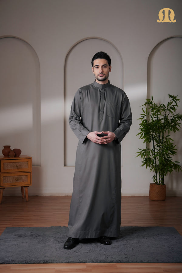 Kurvig Saudi 2.0 Grey Thobe Mens