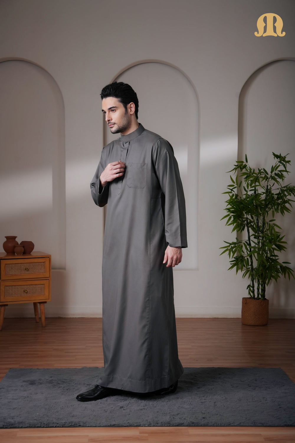 Kurvig Saudi 2.0 Grey Thobe Mens