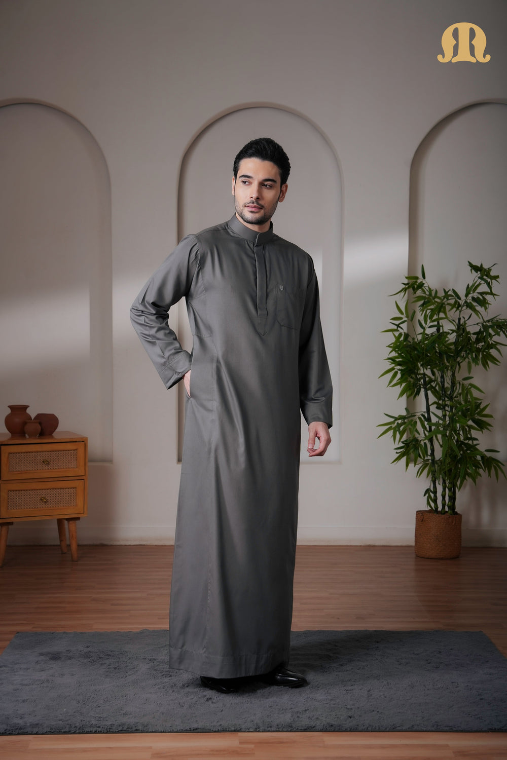 Kurvig Saudi 2.0 Grey Thobe Mens